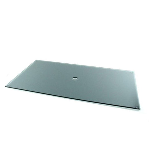 12" X 24" Rectangular Tempered Grey Glass Burner Cover