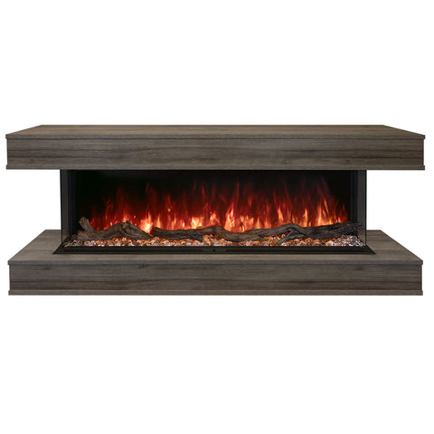 Modern Flames Driftwood Grey Finish LPM-5616 Premium Wall Mounted Cabinet | WMC-56LPM-DW