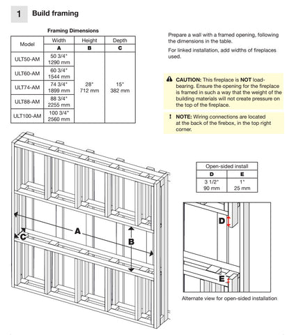 Image of Dimplex Ignite Aspire 48" Electric Firebox | Built-In Portrait | ASP48-AM | 500003060