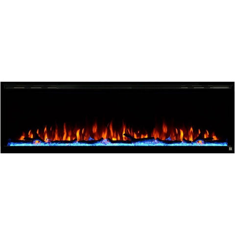 Touchstone Sideline Elite 100" Linear Flush Mount WiFi Enabled Smart Electric Fireplace - (Alexa / Google Compatible) - 80044