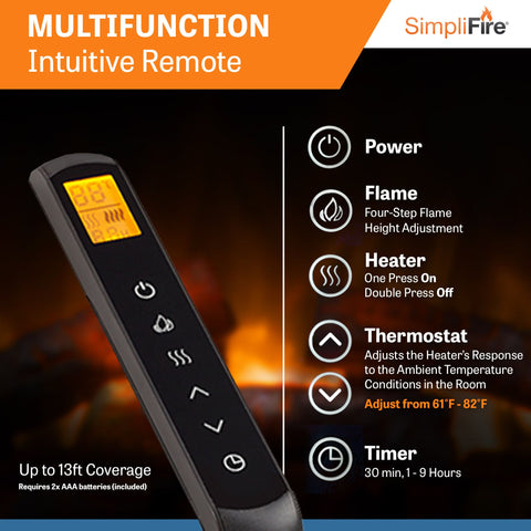 Image of SimpliFire 30" Built-In Electric Fireplace | SF-BI30-EB