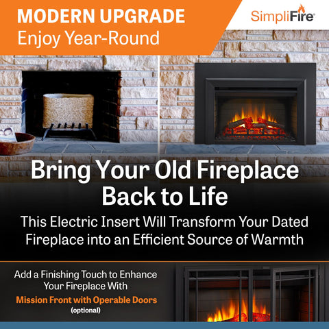 SimpliFire 25" Traditional Electric Fireplace Insert | SF-INS25