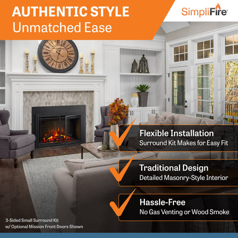 Image of SimpliFire 25" Traditional Electric Fireplace Insert | SF-INS25