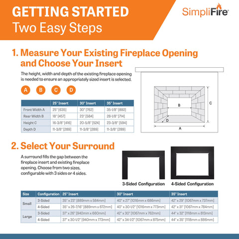 Image of SimpliFire 30" Traditional Electric Fireplace Insert | SF-INS30