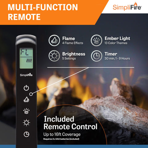 Image of SimpliFire Forum Outdoor 43" Built-In/Recessed Linear Electric Fireplace | SF-OD43