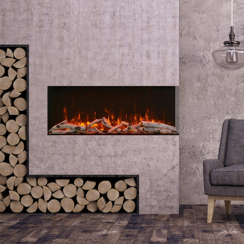 Image of Amantii 72" Tru View XL XT 3 Sided Glass Electric Fireplace | 72-TRV-XL-XT