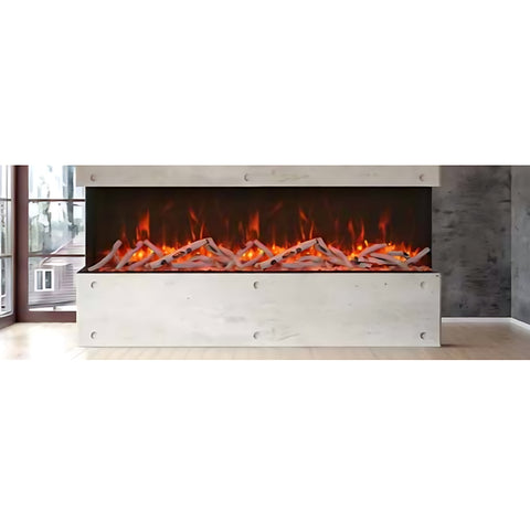 Image of Amantii 88" Tru View XL XT 3 Sided Glass Electric Fireplace | 88-TRV-XL-XT