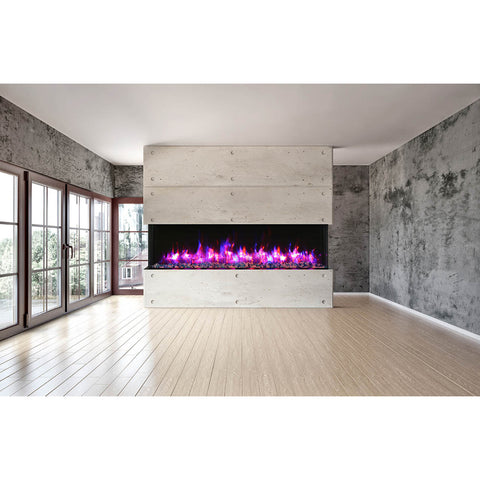 Amantii 88" Tru View XL XT 3 Sided Glass Electric Fireplace | 88-TRV-XL-XT