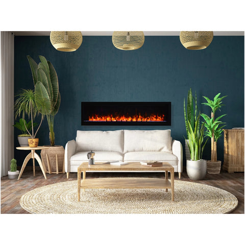 Amantii Evolution Linear 60" Fire & Ice Electric Fireplace | EVO6020