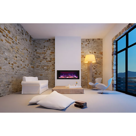 Image of Amantii Panorama BI Series 40" Deep Smart Electric Fireplace | BI-40-DEEP-OD