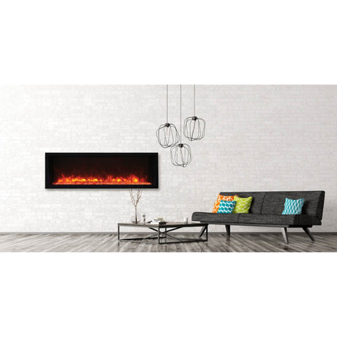 Image of Amantii Panorama BI Series 50" Extra Slim Smart Electric Fireplace | BI-50-XTRASLIM