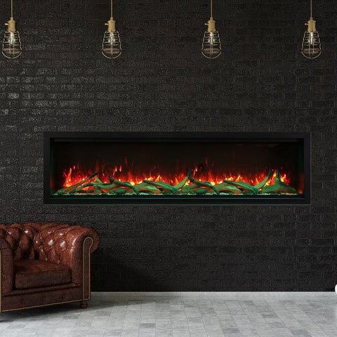 Image of Amantii Symmetry XT Smart 74" Indoor/Outdoor Built-in Electric Fireplace | SYM-74-XT