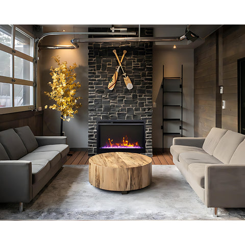 Amantii TRD Traditional Series 33" Xtra Slim Smart Electric Fireplace | TRD-33-XTRASLIM