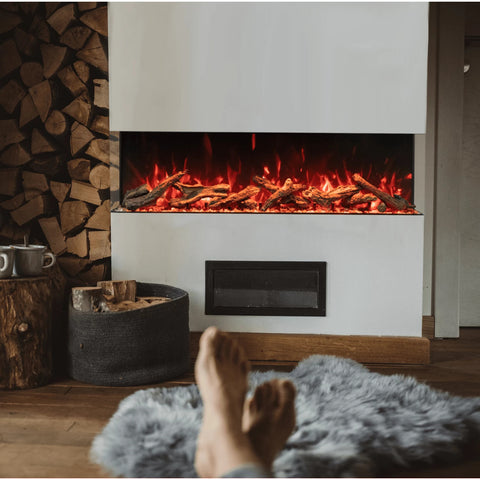 Image of Amantii Tru View Bespoke 55" 3-Sided Built-in Electric Fireplace | TRV-55 BESPOKE