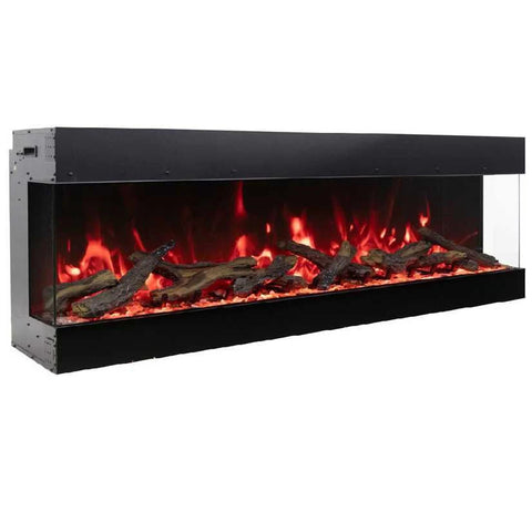 Image of Amantii Tru View Bespoke 85" 3-Sided Built-in Electric Fireplace | TRV-85 BESPOKE