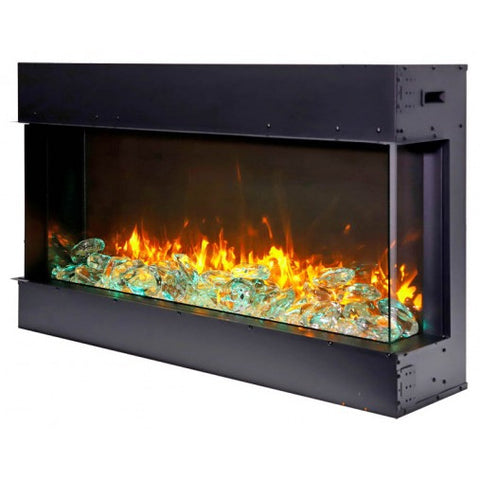 Amantii Tru-View Slim 30" Indoor/Outdoor Built-In 3-Sided Glass Smart Electric Fireplace | 30-TRV-SLIM