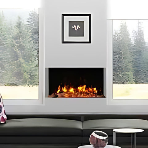 Amantii Tru-View Slim 30" Indoor/Outdoor Built-In 3-Sided Glass Smart Electric Fireplace | 30-TRV-SLIM