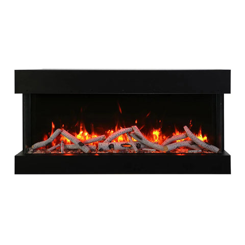 Amantii Tru-View Slim 40" Indoor/Outdoor Built-In 3-Sided Glass Smart Electric Fireplace | 40-TRV-SLIM