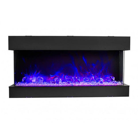 Amantii Tru-View Slim 72" Indoor/Outdoor Built-In 3-Sided Glass Smart Electric Fireplace | 72-TRV-SLIM