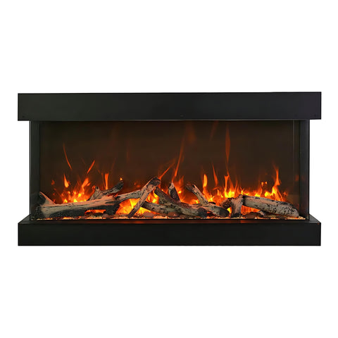 Amantii Tru-View XL 40" Deep Indoor/Outdoor 3-Sided Glass Smart Electric Fireplace | 40-TRU-VIEW-XL