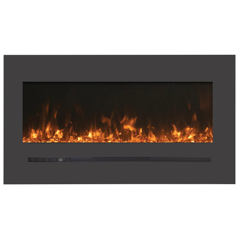 Amantii WM-FML-STL Linear 26" Electric Fireplace | WM-FML-26-3223-STL