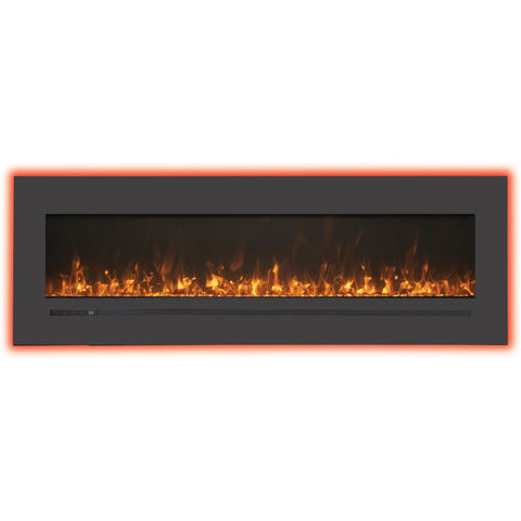 Amantii WM-FML-STL Linear 60" Electric Fireplace |WM-FML-60-6623-STL