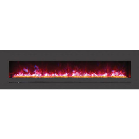 Image of Amantii WM-FML-STL Linear 72" Electric Fireplace |WM-FML-72-7823-STL