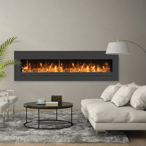 Amantii WM-FML-STL Linear 72" Electric Fireplace |WM-FML-72-7823-STL