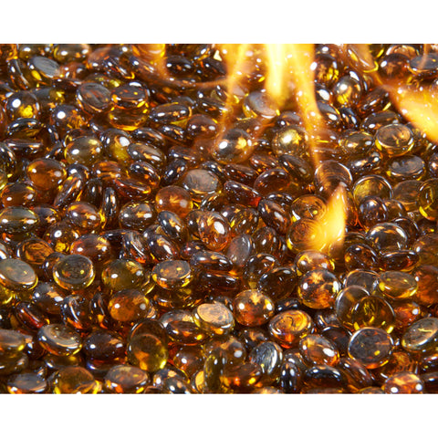 Image of Tempered Fire Glass Gems. (5lb Container)