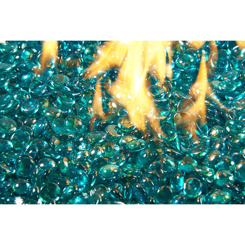 Image of Tempered Fire Glass Gems. (5lb Container)