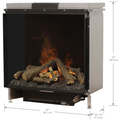 Dimplex e-MatriX 35" Singled-Sided Built-in Electric Firebox | FEF3226L1