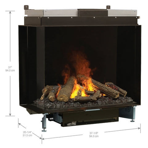 Dimplex e-MatriX 37" Two-Sided Built-in Electric Firebox, Left-facing | FEF3226L2L