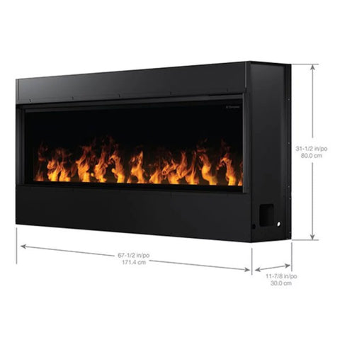 Dimplex Opti-Myst® 66" Linear Wall-Mounted/Built-In Electric Fireplace | OLF66-AM