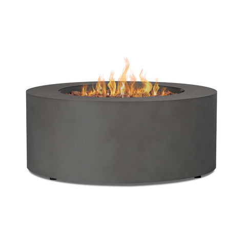 Image of Real Flame Aegean Round Propane or Natural Gas Fire Pit Table | C9815LP-WSLT