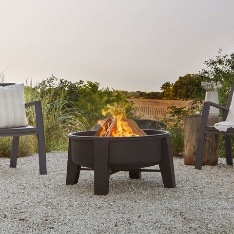 Real Flame Forsyth Wood Burning Fire Pit | 360-BLK