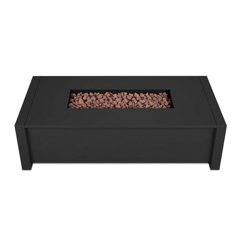 Image of Real Flame Keenan 52" Rectangle Propane Fire Pit Table | 6340LP-BLK