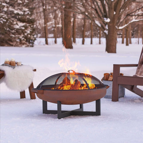 Real Flame La Porte Wood Burning Fire Pit | 400-RST