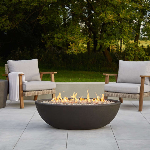 Real Flame Riverside 48" Oval Propane Fire Pit Bowl | 590LP-SHL