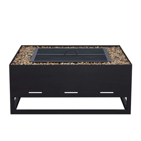 Image of Real Flame Trey Wood Burning Fire Pit | 965-BLK