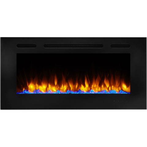 Image of SimpliFire Allusion 40" Wall Mount/Recessed Linear Electric Fireplace | SF-ALL40-BK