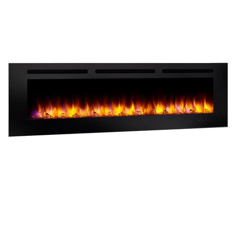 Image of SimpliFire Allusion 60" Wall Mount/Recessed Linear Electric Fireplace | SF-ALL60-BK