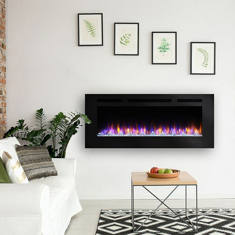 Image of SimpliFire Allusion 60" Wall Mount/Recessed Linear Electric Fireplace | SF-ALL60-BK