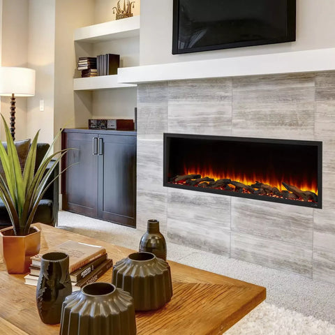 SimpliFire Scion 55" Built-In Linear Electric Fireplace | SF-SC55-BK