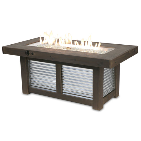 The Outdoor GreatRoom Company Denali Brew Linear Gas Fire Pit Table | DENBR-1242