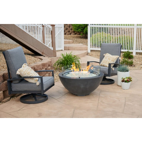 Image of The Outdoor GreatRoom Company Midnight Mist Cove 42" Round Gas Fire Pit Bowl | CV-30MM