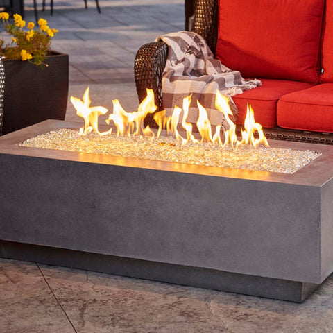 Image of The Outdoor GreatRoom Company Midnight Mist Cove 72" Linear Gas Fire Pit Table | CV-72MM