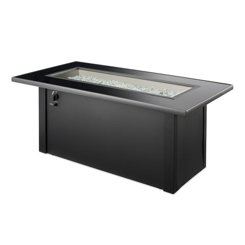 Image of The Outdoor GreatRoom Company Monte Carlo Linear Gas Fire Pit Table | MCR-1242-BLK-K