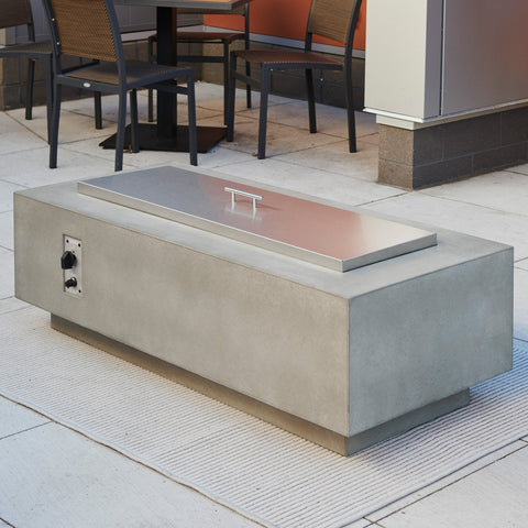 Image of The Outdoor GreatRoom Company Natural Grey Cove 54" Linear Gas Fire Pit Table | CV-54