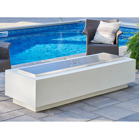 Image of The Outdoor GreatRoom Company White Cove 72" Linear Gas Fire Pit Table | CV-72WT