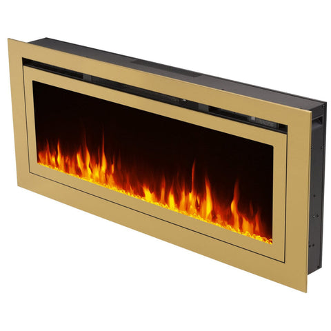 Touchstone Sideline Deluxe Gold 60" Recessed Smart Electric Fireplace | 86276